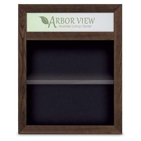 United Visual Products Outdoor Enclosed Combo Board, 42"x32", Satin Frame/Grey & Keylime UVCB4232OD-GREY-KEYLIME